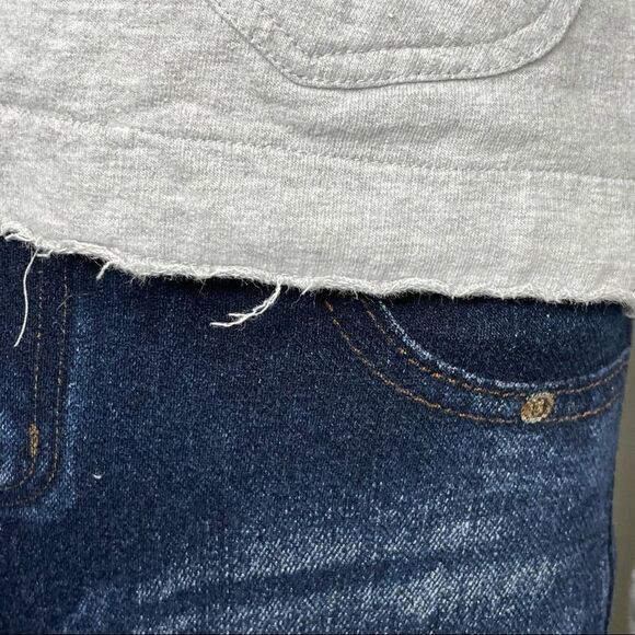 Levi’s Distressed Cotton Blazer Jacket Gray With Colorful Button Detail Sz Small - Picture 13 of 15